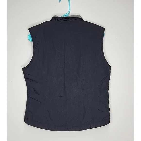 L.L. Bean Winter Vest Fleece Lined Nylon Ski Black Womens Size Medium EUC - Picture 5 of 8